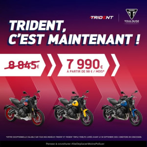 Offres exceptionnelles sur la Trident chez Triumph Toulouse
